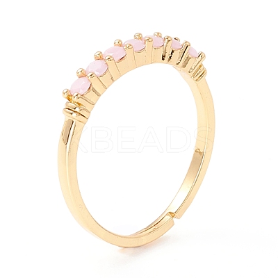 Cubic Zirconia Adjustbale Ring RJEW-I078-27G-NR-1