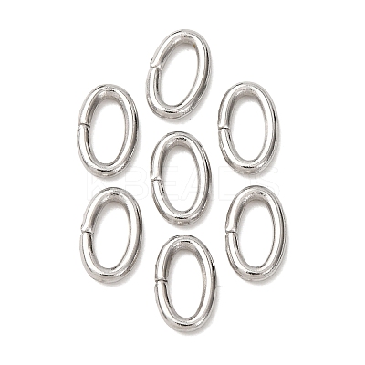 Tarnish Resistant 304 Stainless Steel Open Jump Rings X-STAS-Q186-03-8x5mm-1