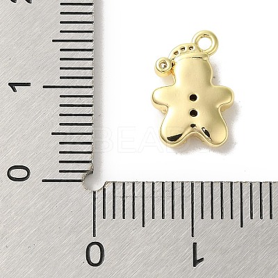 Brass Micro Pave Cubic Zirconia Charms KK-P278-10G-1