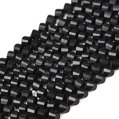 Natural Shungite Beads Strands G-P611-C35-01-1