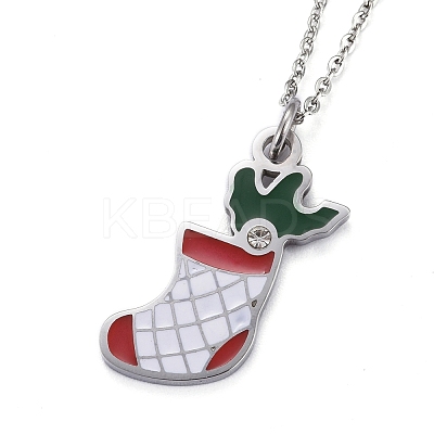 304 Stainless Steel Pendant Necklaces NJEW-Z008-01P-1