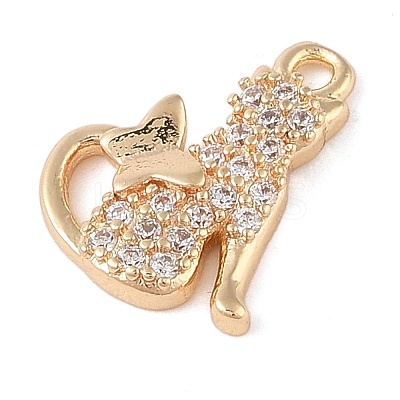 Brass with Clear Cubic Zirconia Charms KK-N256-25B-G-1