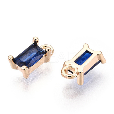 Brass Cubic Zirconia Charms LS-X1-KK-S350-367K-1