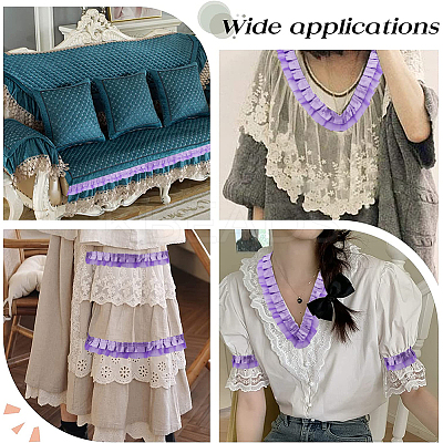 Satin Organza Pleated Ribbons ORIB-GF0001-06B-1