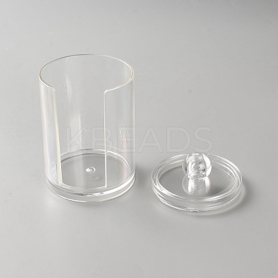 Column Acrylic Cotton Swab Box AJEW-WH20020-302A-1