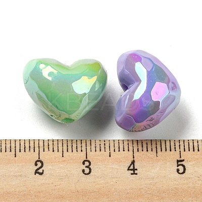 UV Plating Opaque Acrylic Beads X-OACR-E031-09-1