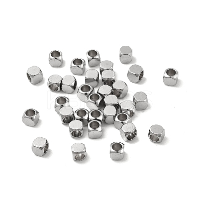 Non-Tarnish 201 Stainless Steel Cube Beads STAS-P319-11B-P-1