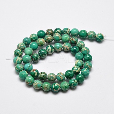 Natural Imperial Jasper Beads Strands X-G-I122-6mm-05-1