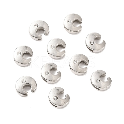 Letter Slider Beads for Watch Band Bracelet Making ALRI-O012-C-NR-1