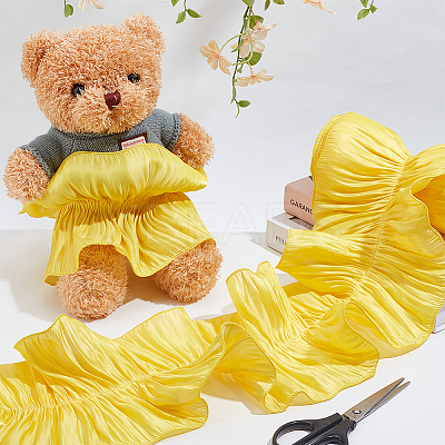Polyester Ruffled Ribbon DIY-WH0632-77C-1