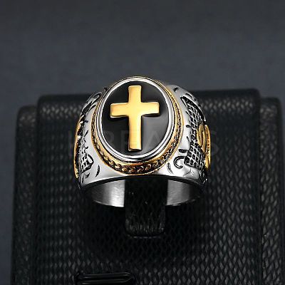 304 Stainless Steel Hand of God Figer Rings for Men FS-WG7F807-02-1