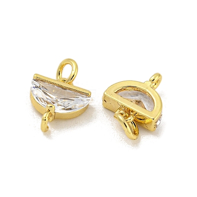 Brass with Clear Cubic Zirconia Pendant Bail KK-G490-05G-1