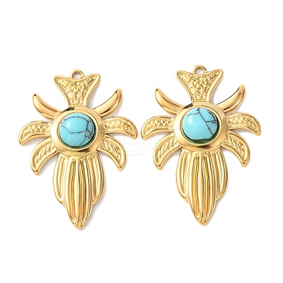 Synthetic Turquoise Pendants STAS-Z177-07G-02-1