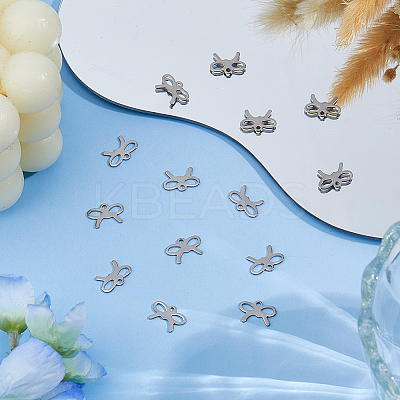 200Pcs 201 Stainless Steel Pendants STAS-DC0017-13-1