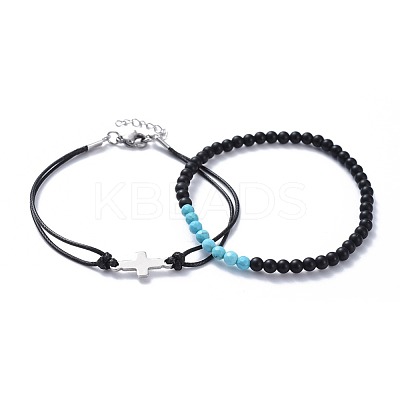 Men's Bracelets Sets BJEW-JB04443-1