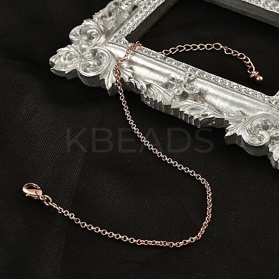 Brass Rolo Chain Bracelets for Women BJEW-G735-05RG-1