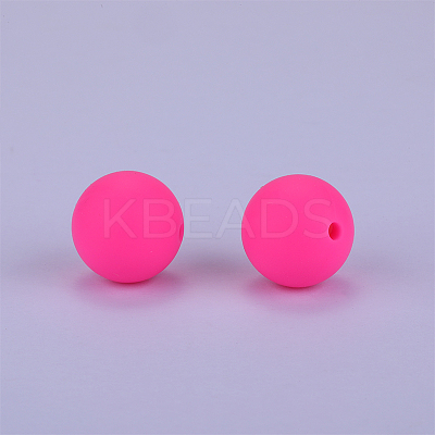 Round Silicone Focal Beads SI-JX0046A-33-1