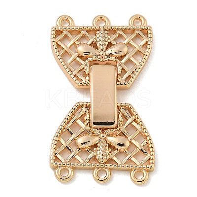 Brass Fold Over Clasps X-KK-N254-117G-02-1