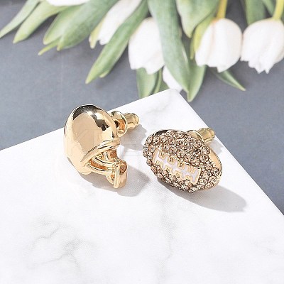 Brass Micro Pave Cubic Zirconia Stud Earrings EJEW-Z080-03G-04-1