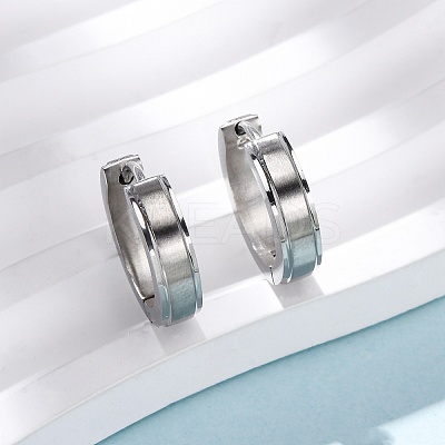 304 Stainless Steel Hoop Earrings EJEW-D331-19A-P-1