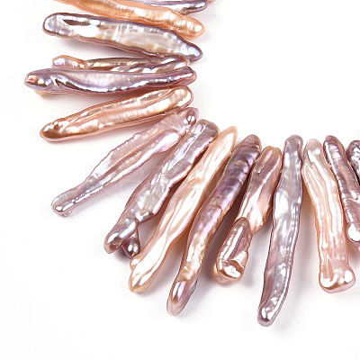 Natural Baroque Pearl Keshi Pearl Beads Strands PEAR-S020-E04-1
