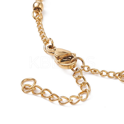 Rosary Bead Bracelets with Cross BJEW-E282-02G-1