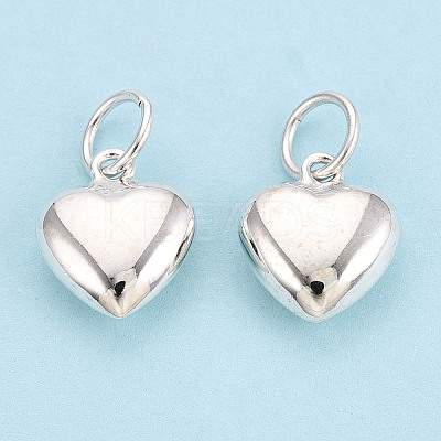 925 Sterling Silver Heart Charms STER-T008-32S-02-1