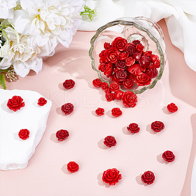 45Pcs 3 Styles Cinnabar Beads CARL-HY0001-02-1