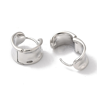 Ring Brass Hoop Earrings for Women EJEW-U008-10P-1