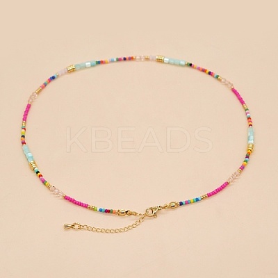 Glass Seed Beaded Necklaces for Women LO6603-1