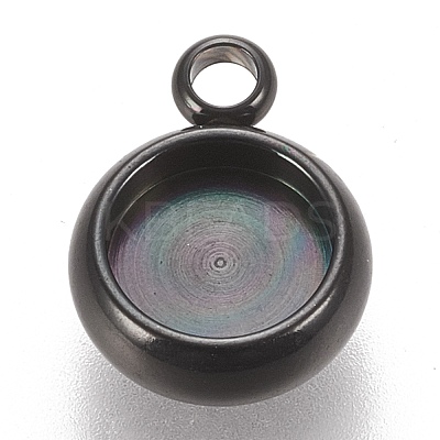 304 Stainless Steel Pendant Cabochon Settings STAS-K202-03B-B-1