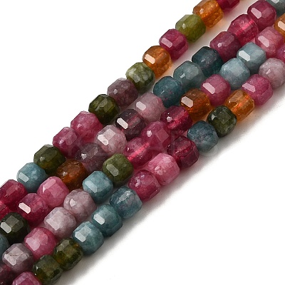 Natural Multicolor Tourmaline Beads Strands G-F797-A06-01-1