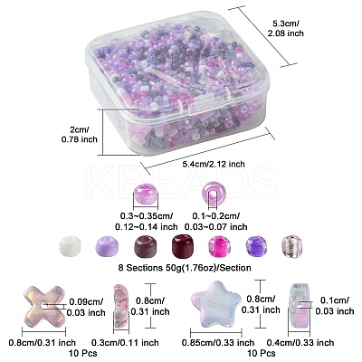 DIY Glass & Seed Beads Jewelry Making Findings Kits DIY-FS0005-62-1