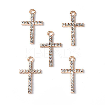 Alloy Crystal Rhinestone Pendants PALLOY-F288-03KCG-1
