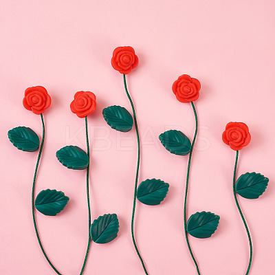 DIY Rose Flower Nursing Necklaces Making Kit for Kids Chewing Teething DIY-TA0006-35-1