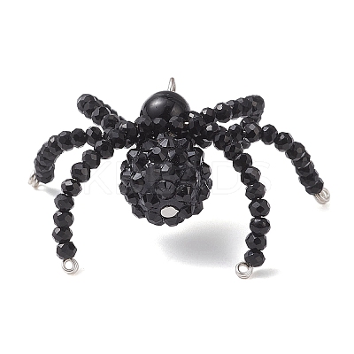 Hallowmas Glass & Resin Rhinestone Beaded Chandelier Component Links PALLOY-JF04534-1