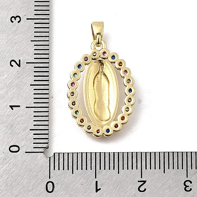 Brass Micro Pave Cubic Zirconia Pendants KK-P336-01G-G-1