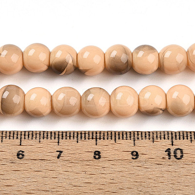 Baking Paint Glass Beads X1-DGLA-N013-8mm-07-1