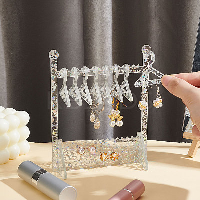 Transparent Acrylic Earring Display Stands EDIS-PH0001-27A-1