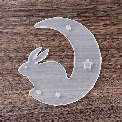 DIY Animal on the Crescent Moon Big Pendant Silicone Molds LS-DIY-F125-06-1