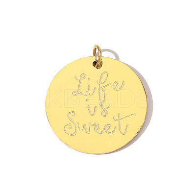304 Stainless Steel Pendants STAS-OY010-67G-1