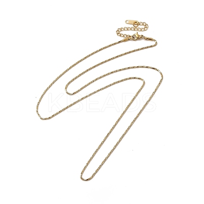 Ion Plating(IP) 304 Stainless Steel Singapore Chain Necklace for Women NJEW-G097-08G-1