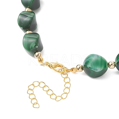 Two Tone Acrylic Twist Beaded Necklaces NJEW-JN05840-02-1