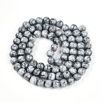 Baking Paint Glass Beads Strands DGLA-N003-10mm-A06-1