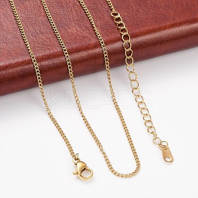 Ion Plating(IP) 304 Stainless Steel Necklaces NJEW-E080-11G-1