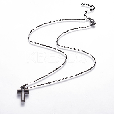 304 Stainless Steel Pendant Necklaces NJEW-F264-05B-1