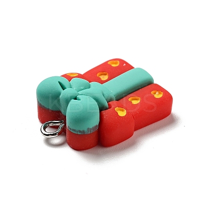 Christmas Opaque Resin Pendants X-RESI-G043-A04-1