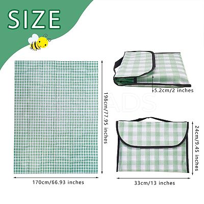 Portable Tartan Patern Non Woven Picnic Mat JX572B-02-1