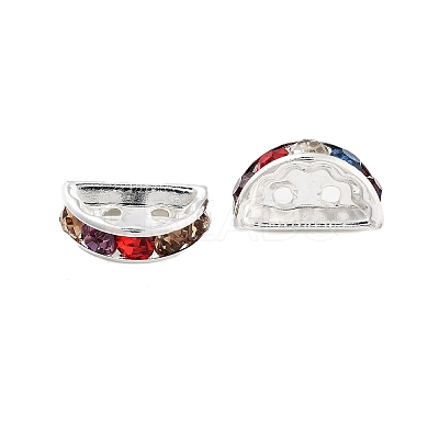 Rack Plating Brass Rhinestone Spacer Beads KK-S379-14P-B-1