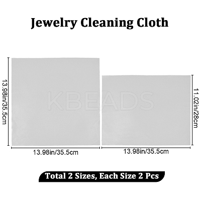 4Pcs 2 Style Silver Polishing Cloth TOOL-BBC0001-05B-1